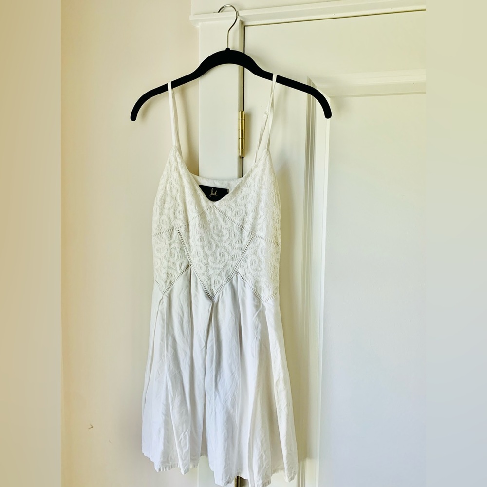 WHITE SHORT DRESS- perfect for bridal shower, graduation, etc!